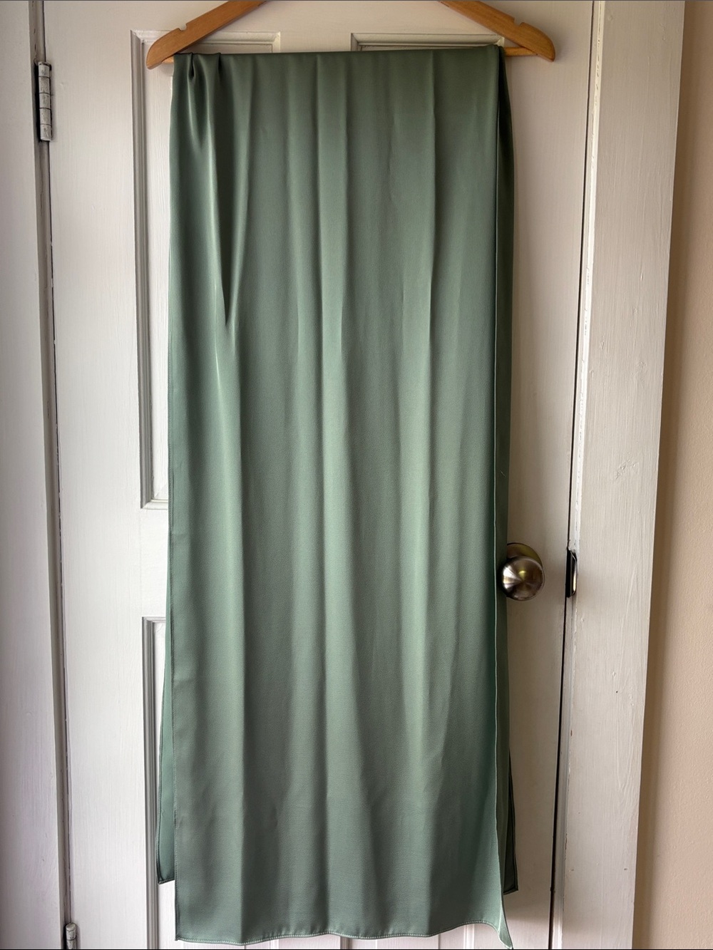 Azazie Matcha Green Satin Cover-up Shawl